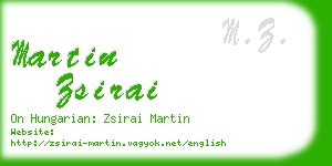 martin zsirai business card